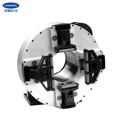 Profesional Otomatis Dan Pneumatik 4 Jaw Laser Rotary Chuck Untuk Metal Pipe Cutter