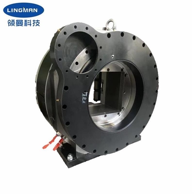 Square Hole Pneumatic Laser Chuck Presisi Tinggi 4 Jaw Rotary Chuck