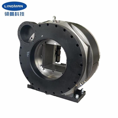 Lingman Four Jaw Rotary Chuck Otomatis Pneumatic Laser Chuck Untuk Pipa Logam