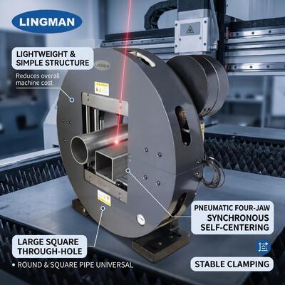 Chuck Laser Berongga Pneumatik Diameter LM 245mm untuk Pemotongan Pipa Industri yang Tepat